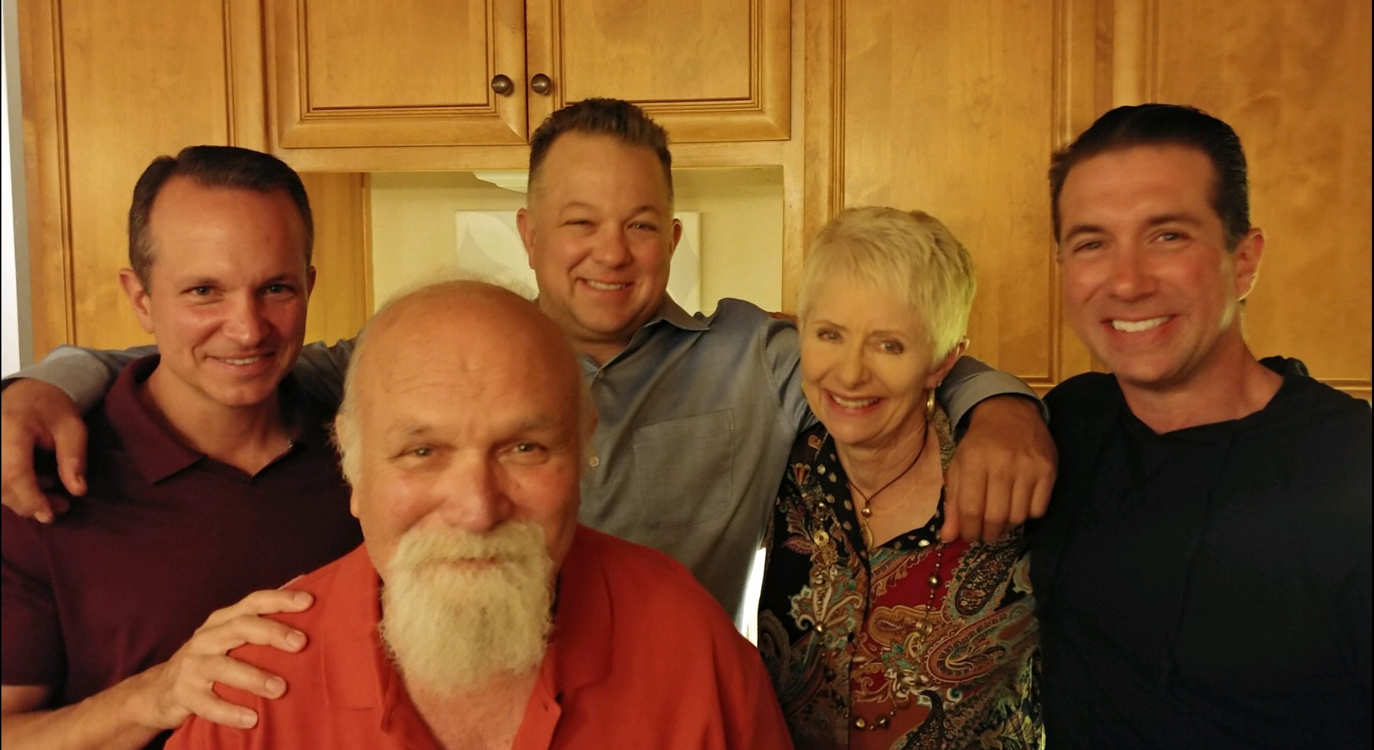 Brandon Frere with his brothers and parents